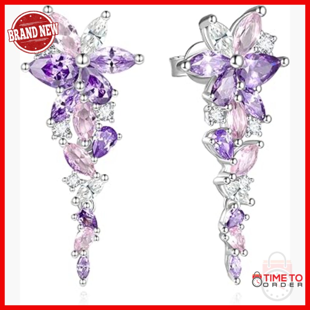 Sterling Silver White Gold Plated Gemstone Jewelry Set Earrings Bracelet